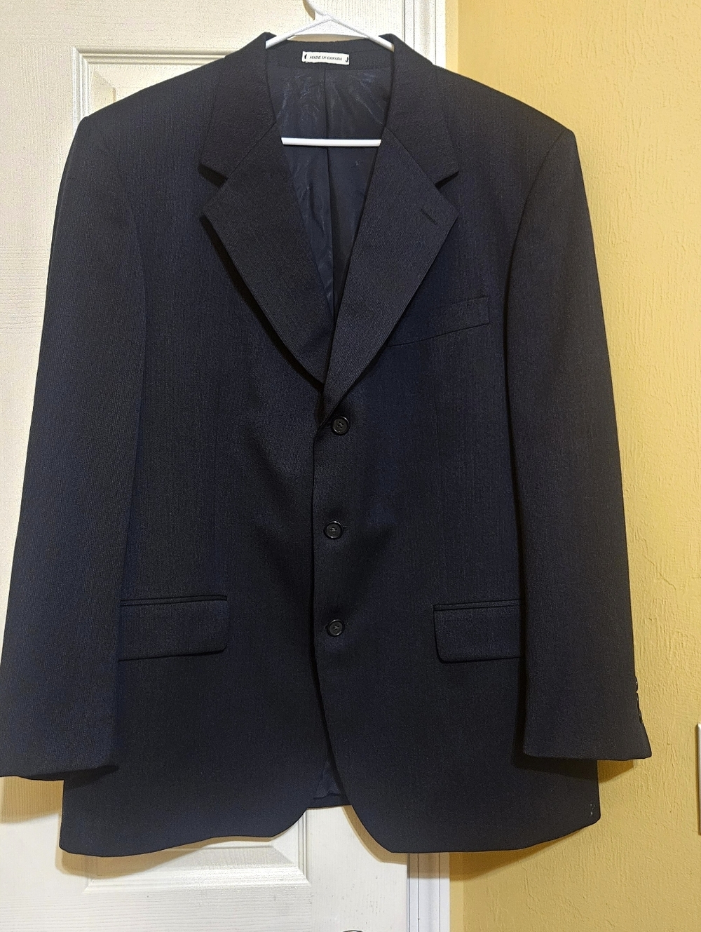 Yves Saint Laurent Suit Jacket,  Worsted Wool Jacket, YSL Black Suit Coat